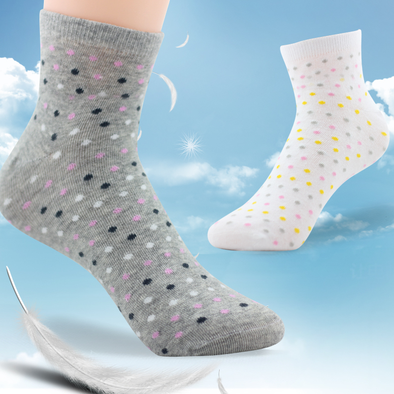 2012 women's knee-high thickness combed cotton socks 9022