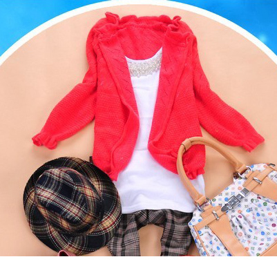 2012 women's loose female cutout sweater cardigan knitted autumn and winter outerwear autumn air conditioning shirt