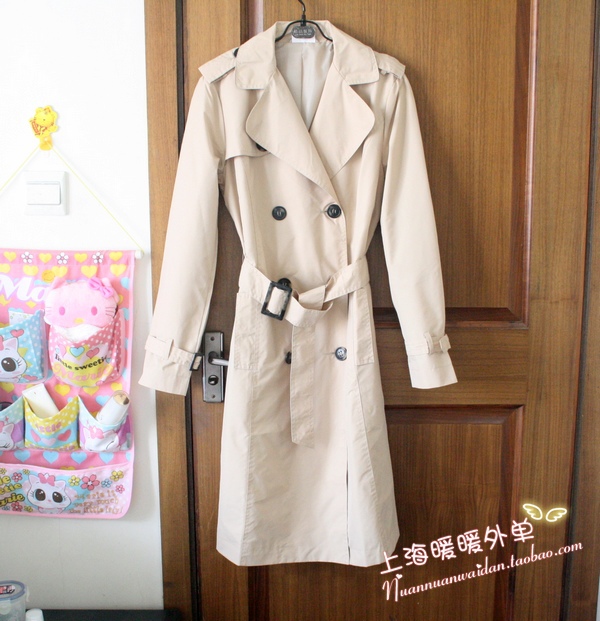 2012 women's new arrival classic double breasted trench plus size available