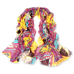 2012 women's scarf fashion chain long silk scarf velvet chiffon big cape
