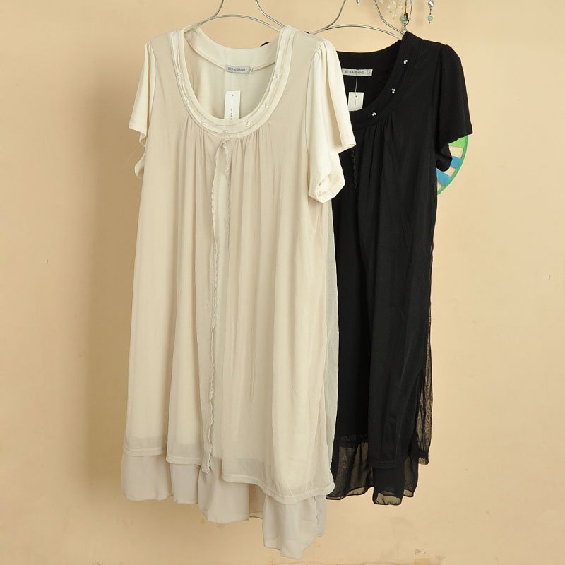 2012 women's short-sleeve dress plus size q0025