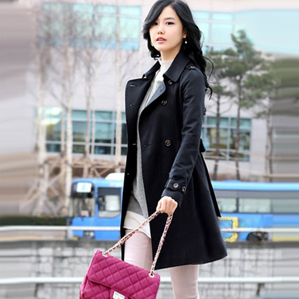 2012 women's slim long design casual women's trench outerwear long-sleeve autumn female