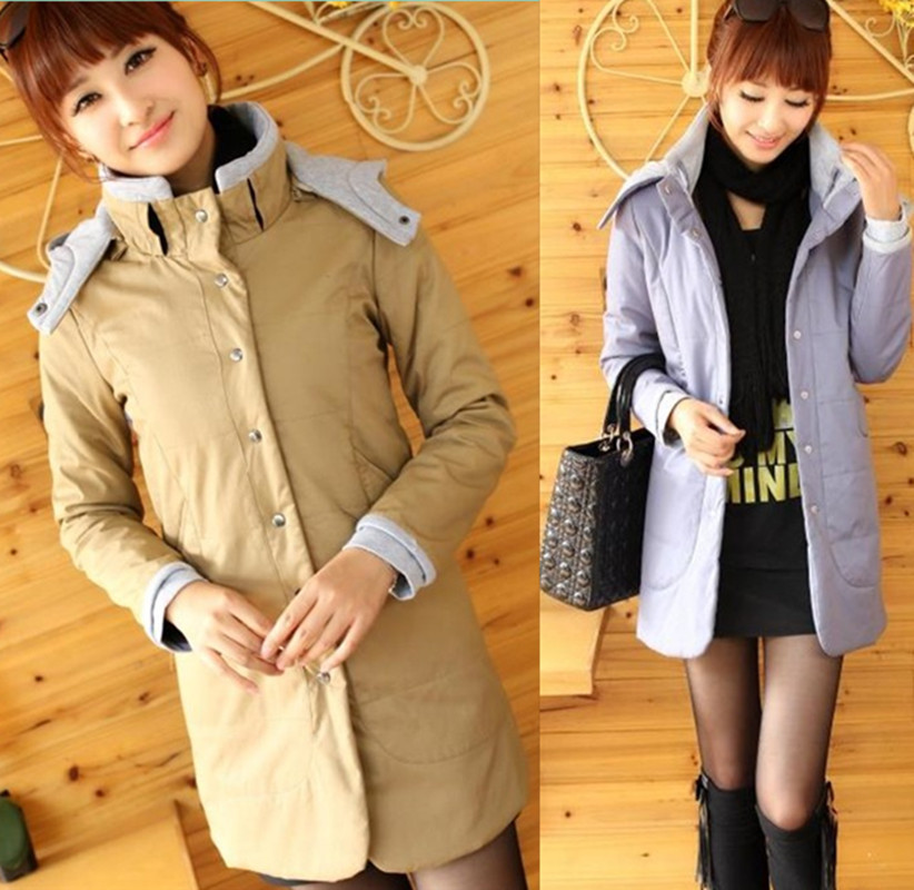 2012 women's slim medium-long cotton-padded jacket cotton-padded jacket thickening wadded jacket outerwear hooded