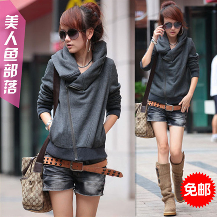 2012 women's spring and autumn cardigan long-sleeve casual short jacket autumn and winter thickening outerwear coat
