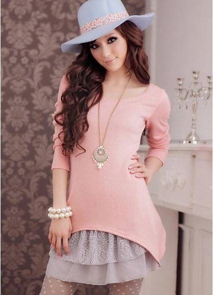 2012 women's spring clothing cultivate one's morality bud silk sweet render long sleeves two pieces dress freeshipping