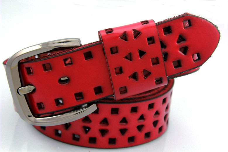 2012 women's square cutout belt fashion women's all-match genuine leather strap (BL007)