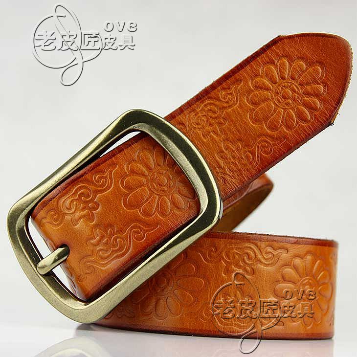 2012 women's strap first layer of cowhide royal set female strap genuine leather female belt