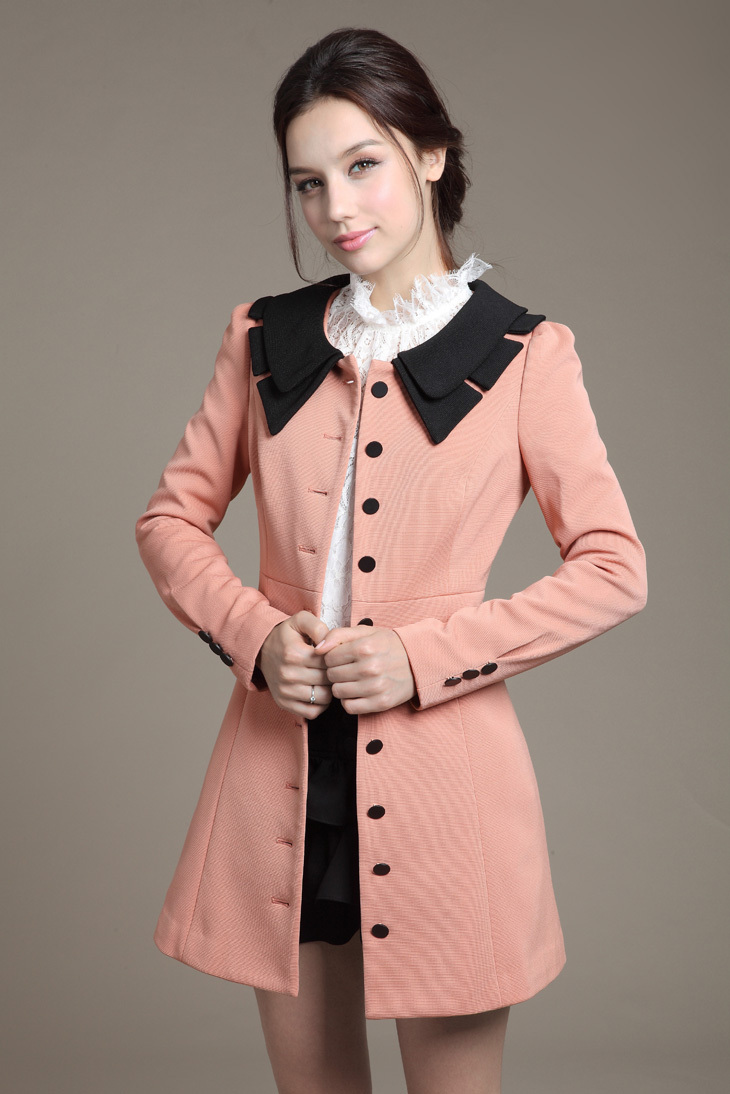 2012 women's trench slim elegant single breasted medium-long trench outerwear