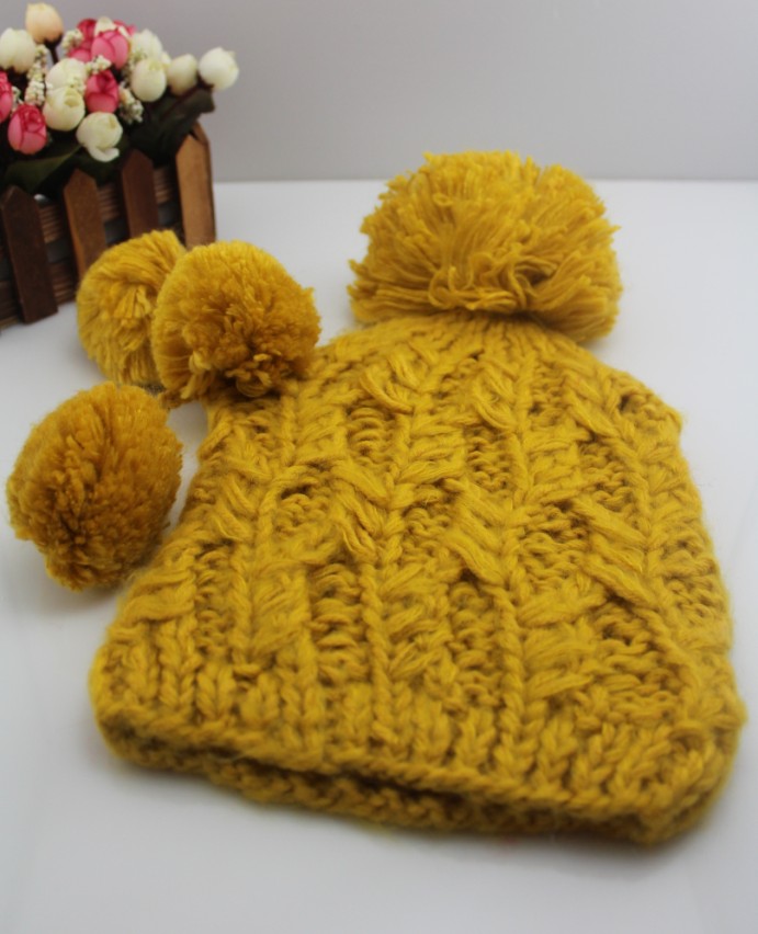 2012 women's winter knitted hat dimond plaid sphere knitted hat autumn and winter fashion hat ear protection thermal