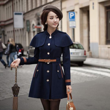 2012 women's woolen outerwear trench gentlewomen sheep trophonema wool coat