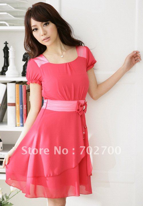 2012 Women Summer  chiffon  dress E9819 Holiday Sale