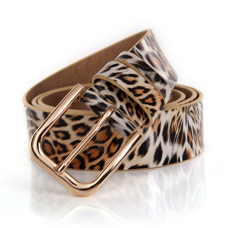 2012 Women women's genuine leather strap japanned leather leopard print belt women's strap