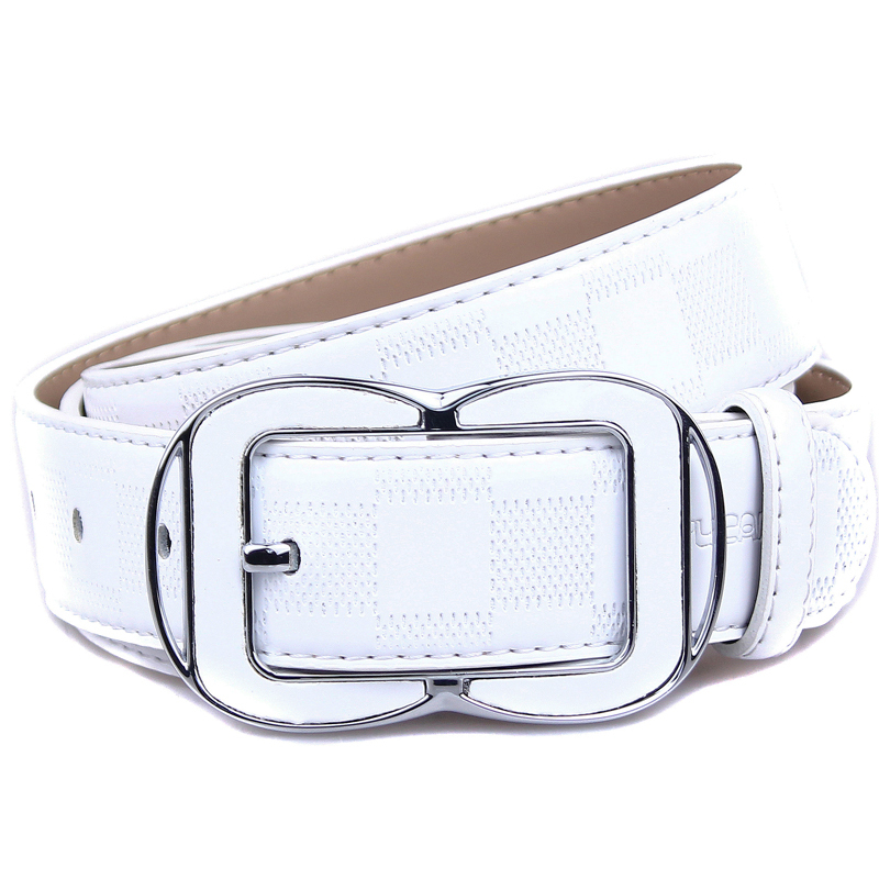 2012 woodpecker women's belt female genuine leather strap broadened candy white