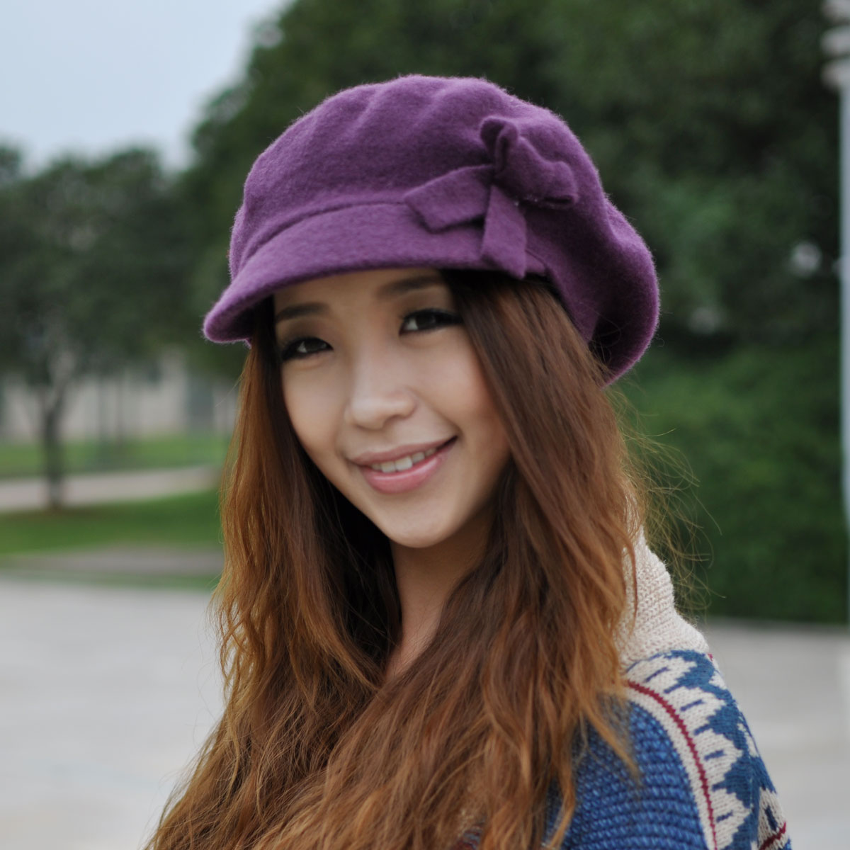 2012 woolen cap winter plush women's Women winter hat millinery thermal y010