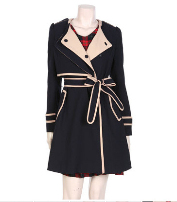 201210004 ! satin insatin hepburn bordered trench 599