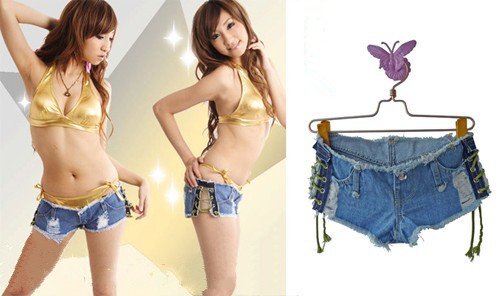 2012Free shipping fashion Sexy women jeans  skinny jeans shorts denim women shorts