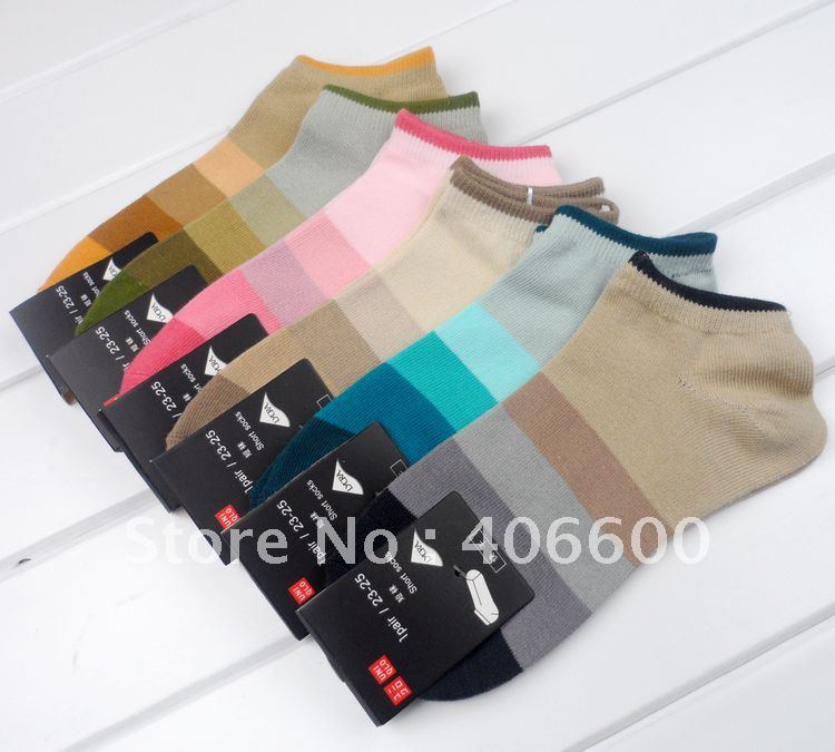 2012free shippng 6 gradient colors for  men and women, lover socks 100% cotton sock slippers, fashion ,soft and sweat absorption