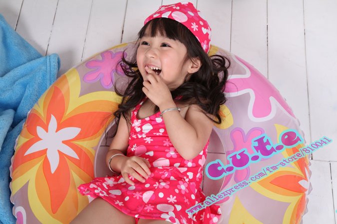 2012New Arrival Wholesale Red Baby Swimwear , Lovely One-piece Swimsuit, Hot sale,10pcs/lot