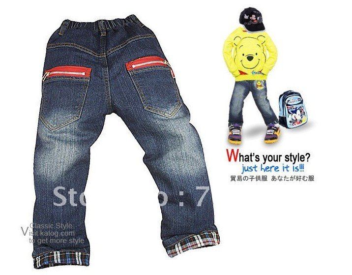 2012new design Free shipping boy and girl lovely jeans for autumn and spring trousers pants  wholesale and retail