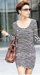 2012NEW Discount Lady's dress Long sleeve Slim Skirt free shipping