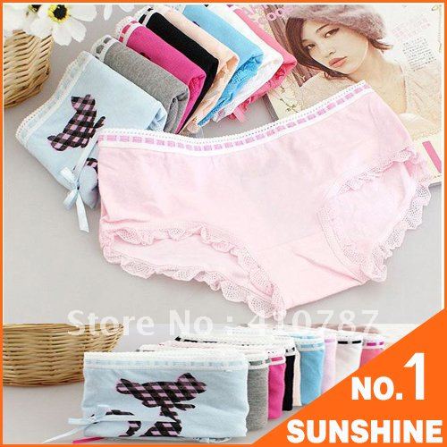 2012NEW! Free Shipping/wholesale/Panty/lady Sexy underwear/elegant/10 colors/women/cotton/lace /briefs /sexy lingerie/lovely/JJ9