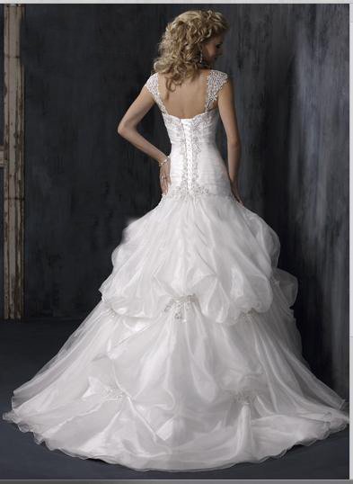 2012new New Design And Style Custom Made Organza Lace beautifully Ball Gown Wedding Dresses Bridal Gown + expansion group