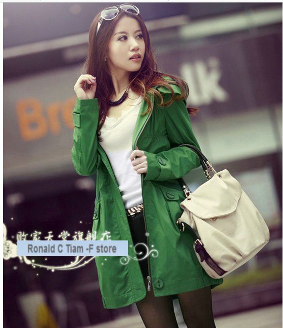 2012NEW  style  women's trench  coat   leisure style Free  shipping~
