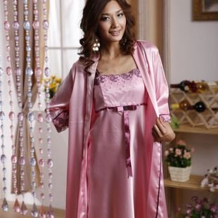 2012Nightgown cartoon silk style medium skirt plus size modal nightgown maternity style casual 2012Apparel Dress
