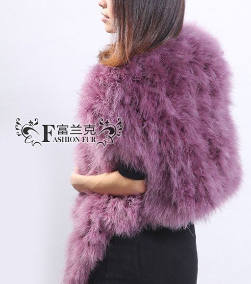 2012ostrich feather shawls short section of the large shawl waistcoat Purple