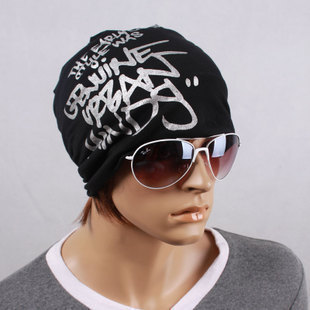 2013 100% autumn and winter cotton cap thermal print casual all-match male cap lovers warm hat