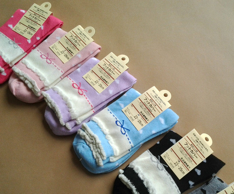 2013 100% cotton female socks women's autumn and winter knee-high socks candy color socks laciness