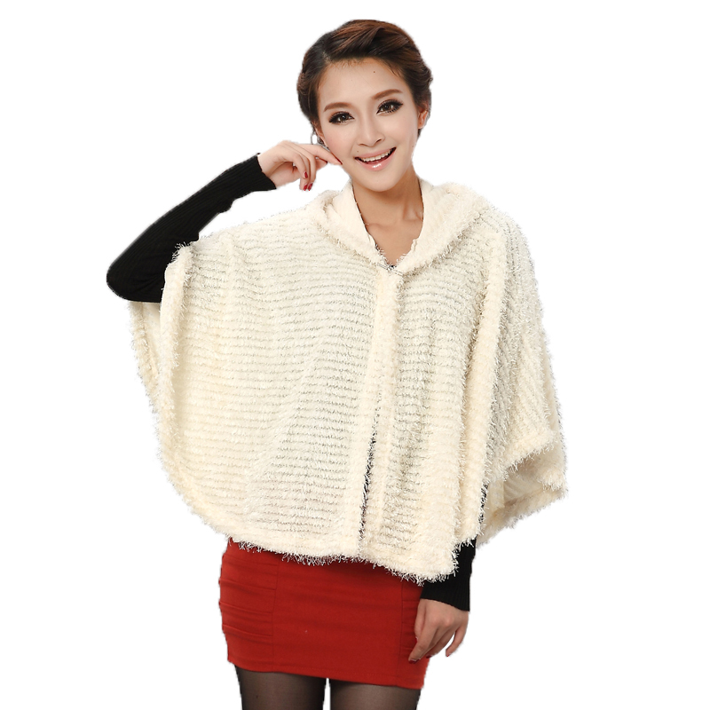2013 2013 spring fashion hat plush cape outerwear fashion all-match white women's mantissas Winter Brand New