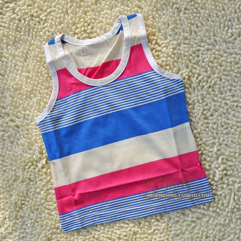 2013 2013 summer 100% cotton baby vest 7138 male child baby girls clothing sleeveless T-shirt Free Shipping