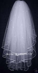 2013 3 Layer of white or ivory wedding veil Bridal Gowns Evening Dresses Simple Fashion Wedding Dresses