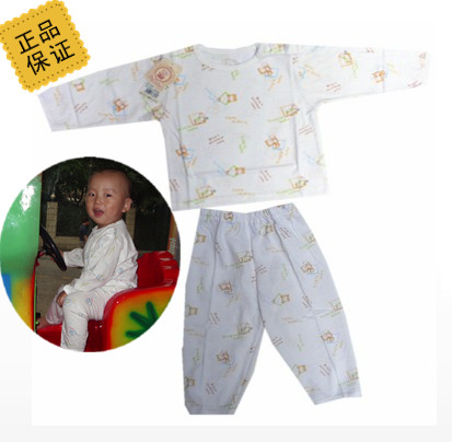 2013 6327 spring and autumn 100% cotton baby long-sleeve underwear set baby sleepwear lounge 0-1 year old baby clothing
