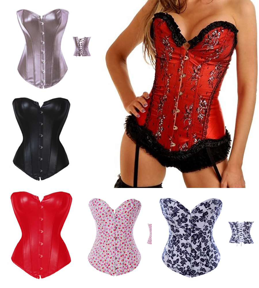 2013 6Colors Gothic Sexy Lingerie Lace Up Burlesque Woman Bustier Corset top shaper