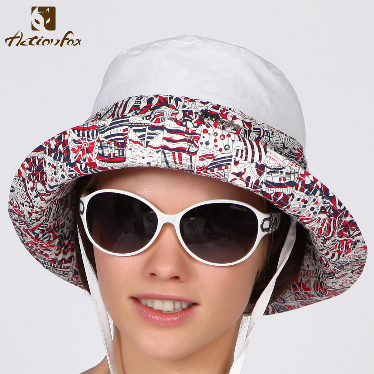 2013 Actionfox small bucket hat bucket hats women's summer outdoor quick-drying sunbonnet decorative pattern