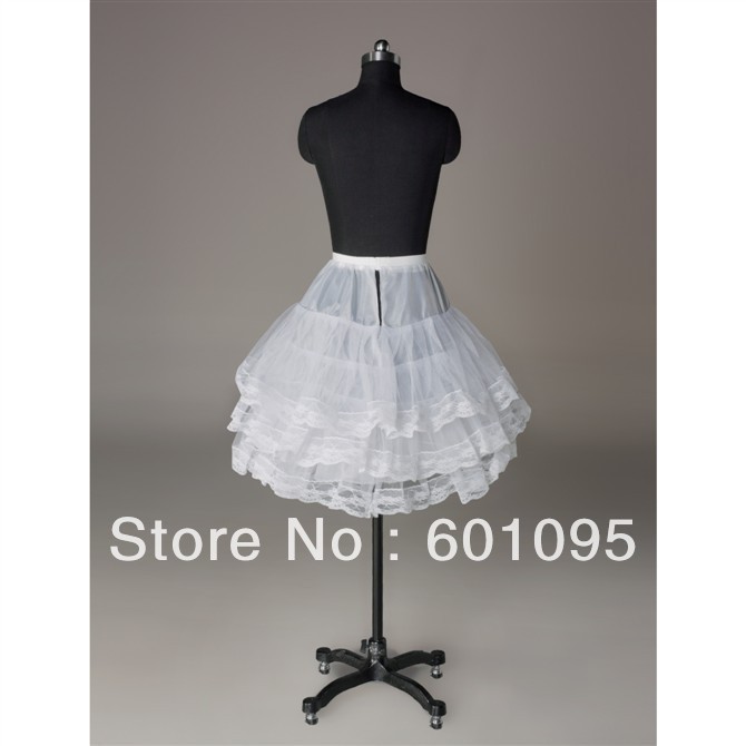 2013  Angle Love White Three Layers Short Length Elastic Lace Edge Wedding Bridal Tulle Crinoline Petticoat Wedding Accessory