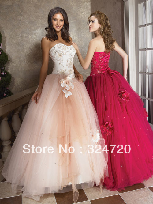 2013 appliques and hand-made flowers corset sweet 15 quinceanera dresses Q200 custom size custom color wholesale free shipping