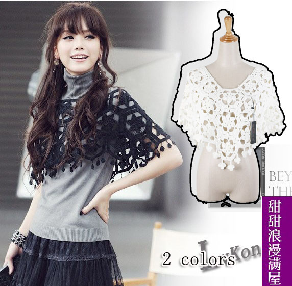 2013 autumn 024502 cutout crotch cape sweater high quality