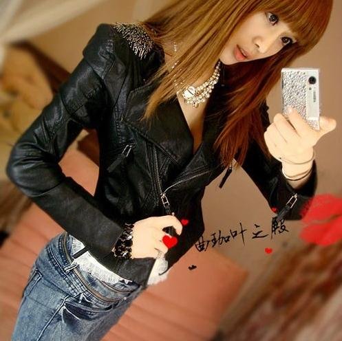 2013 autumn all-match coat elegant tassel epaulette leather short jacket leather clothing female