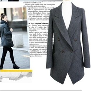 2013 Autumn and Winter fashion women trench lady figure flattering woolen overcoat 3 colors free shipping wholesale