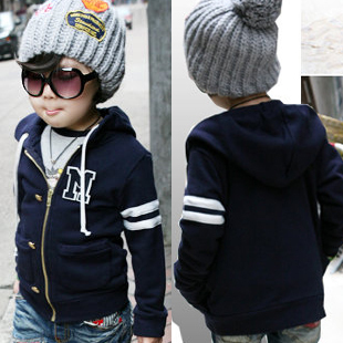 2013 autumn and winter letter embroidered baby boys clothing girls clothing sweatshirt outerwear 5256