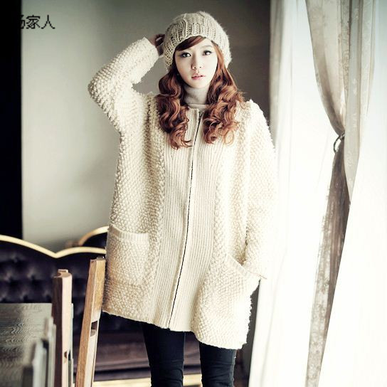 2013 autumn and winter thermal fleece sweater outerwear elegant women's polar fleece fabric thermal zipper cardigan
