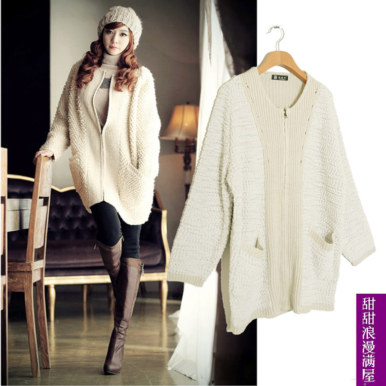 2013 autumn and winter women 20435 loose casual wool sweater outerwear