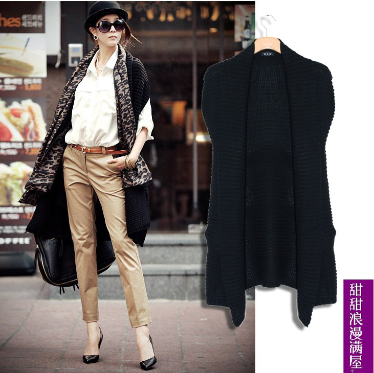 2013 autumn and winter women 25046 casual sweater sleeve length outerwear