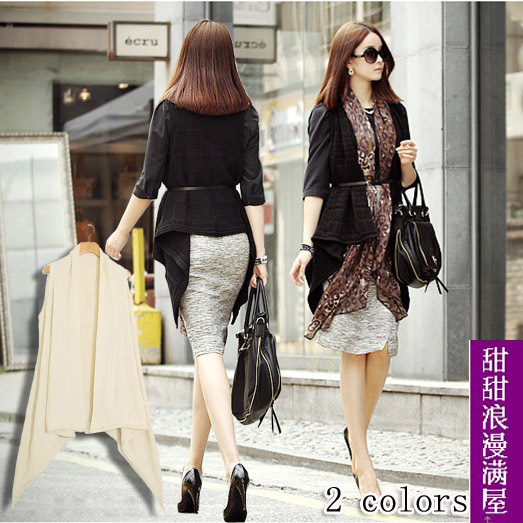 2013 autumn and winter women 26153 trend casual all-match long design cardigan sleeveless sweater outerwear