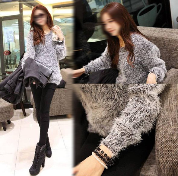 2013 autumn and winter women 68089 casual all-match loose soft sweater outerwear