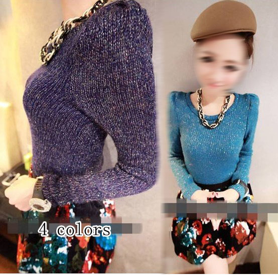 2013 autumn and winter women 9902 sweet slim waist liangsi sweater top