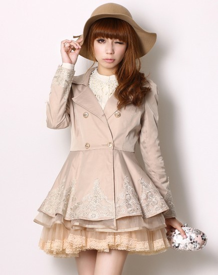 2013 autumn and winter women double breasted slim long design trench ladies coat Free shipping